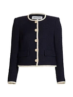 Mabel Tweed Button-Up Jacket