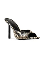 Nori 100MM Snake High Heel Mules