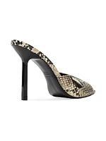 Nori 100MM Snake High Heel Mules