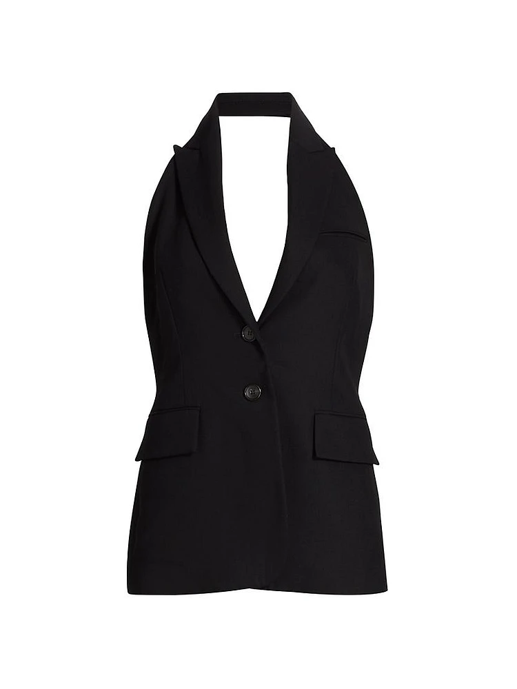 Alexa Wool-Blend Halterneck Top