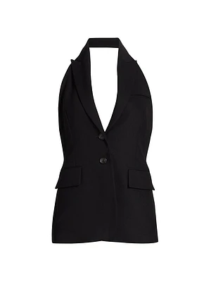 Alexa Wool-Blend Halterneck Top