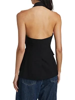 Alexa Wool-Blend Halterneck Top