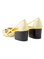 Satin Cut-Out Pumps