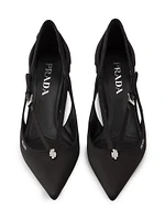 Satin Cut-Out Pumps