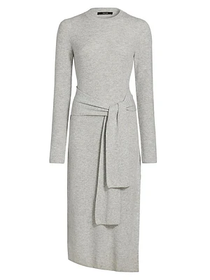 Blakely Wool-Cashmere Crewneck Midi-Dress