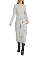 Blakely Wool-Cashmere Crewneck Midi-Dress