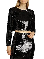 Anaya Sequined Crop Top