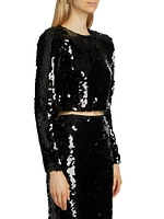 Anaya Sequined Crop Top