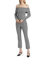 Claire Houndstooth Crop Pants