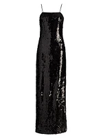 Lana Sequined Sleeveless Slip Gown