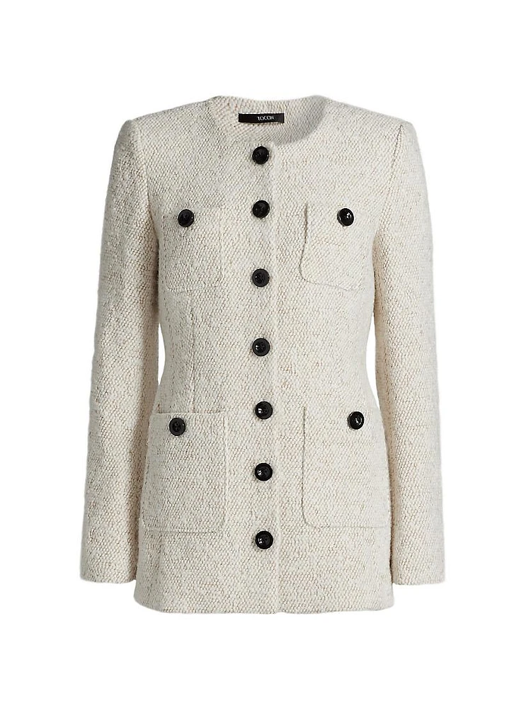 Lea Tweed Single-Breasted Jacket