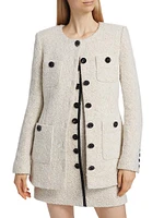 Lea Tweed Single-Breasted Jacket