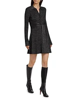 Hilary Lurex Rib-Knit Minidress