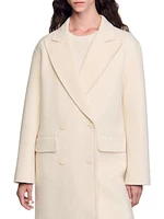 Long Wool-Blend Coat