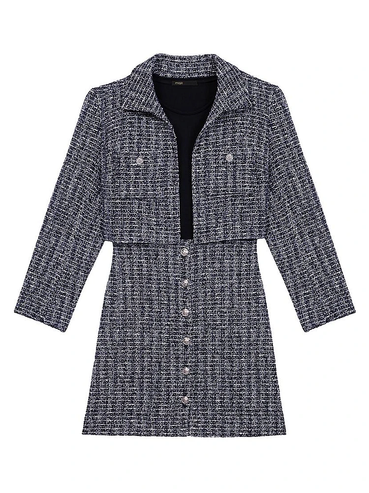 2-in-1 Tweed Dress