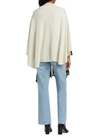 Lace-Trim Cashmere Knit Cape