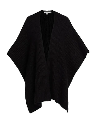 Cashmere-Silk Chunky Knit Cape