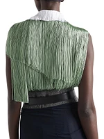 Organza Top with Fringe