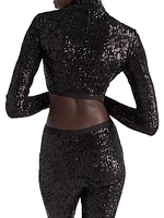 Sequined Stretch Top