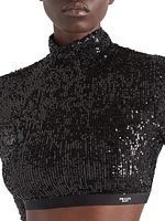 Sequined Stretch Top