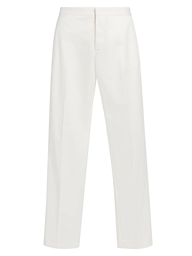 Cotton Gabardine Regular-Fit Trousers