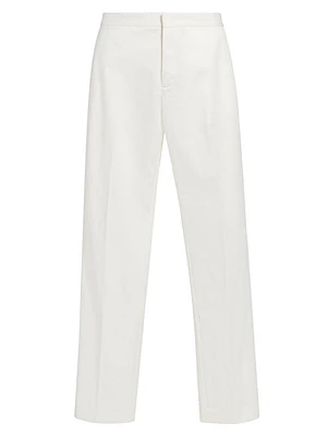 Cotton Gabardine Regular-Fit Trousers