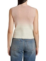 Faded Ombré Crop Vest