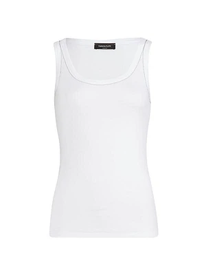 Rib-Knit Jersey Tank Top