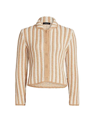 Stripe Crochet Cardigan