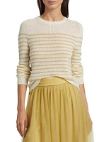 Striped Cashmere Crewneck Sweater