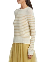 Striped Cashmere Crewneck Sweater