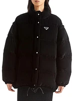 Convertible Velvet Down Jacket