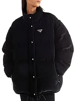 Convertible Velvet Down Jacket