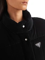 Convertible Velvet Down Jacket