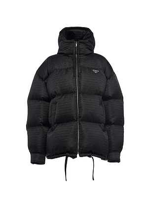 Re-Nylon Hooded Down Jacket