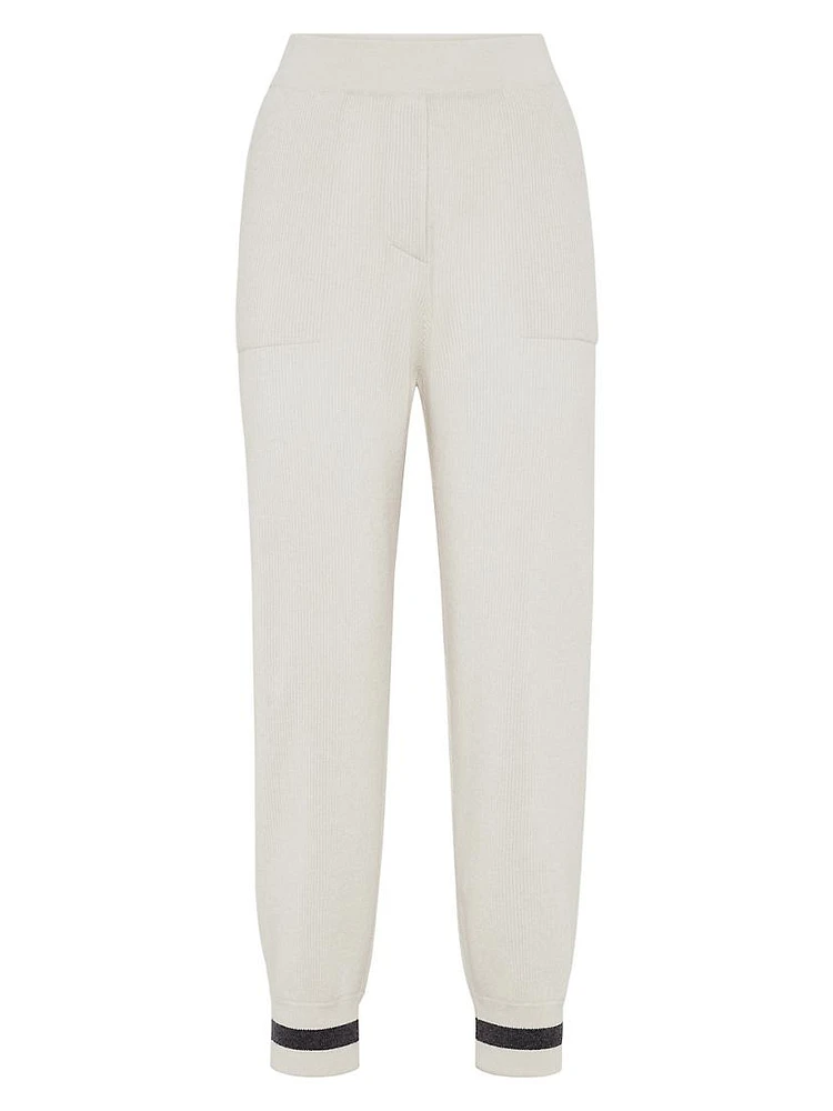 Cashmere English Rib Knit Trousers