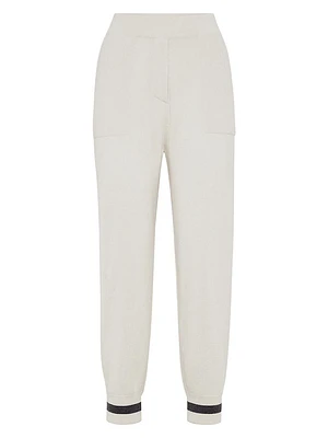 Cashmere English Rib Knit Trousers