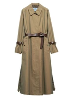 Single-Breasted Cotton Twill Trench Coat