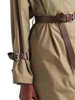 Single-Breasted Cotton Twill Trench Coat