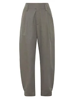 Cotton and Wool Cover Sartorial Baggy Trousers