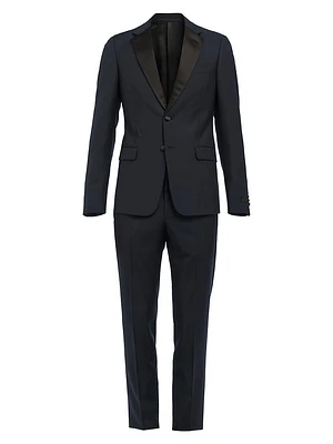 Singled Breasted Two Button Wool Mohair Tuxedo