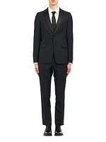 Singled Breasted Two Button Wool Mohair Tuxedo