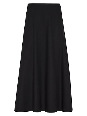 Stretch Virgin Wool Twill Flute Skirt