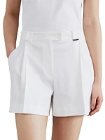 Cotton Interlock Shorts with Shiny Tab