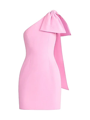Wicked x Zac Posen Bow One-Shoulder Minidress