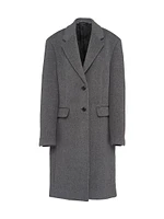 Single-Breasted Velour Coat