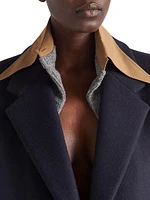 Single-Breasted Coat with Collar