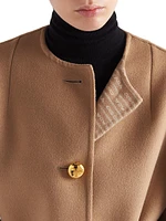 Single-Breasted Double Wool Caban Jacket