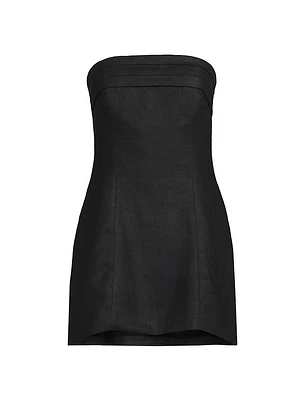 Fleuri Linen Strapless Top