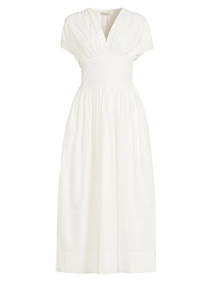Auve Cotton Midi-Dress